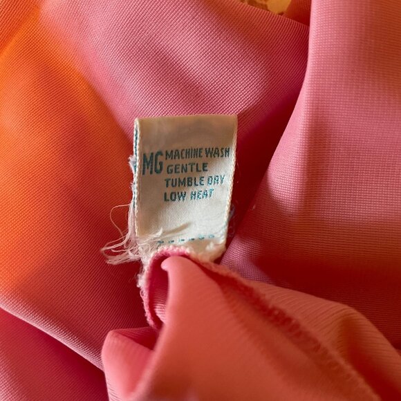 70s Vintage JCPenney Gaymode Pink Nylon Nightgown With Lace Trim & Buttons M - Picture 6 of 6